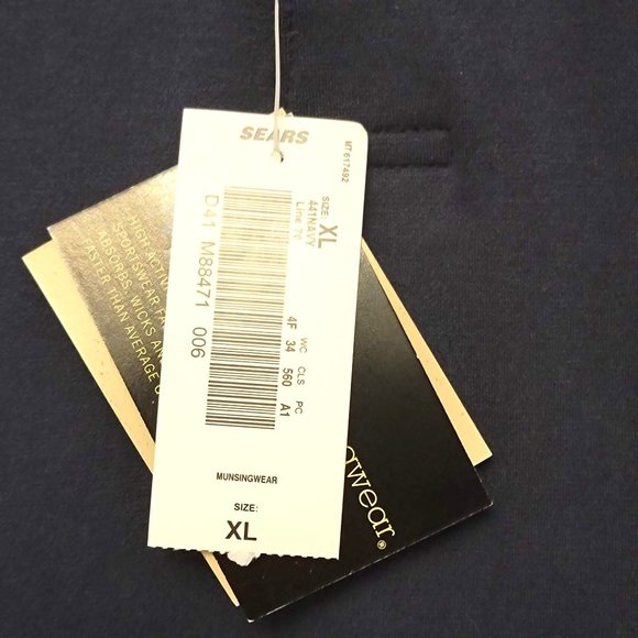 Munsingwear Dry Dimensions NWT Navy Blue Polo Shirt SZ XL - Picture 3 of 10